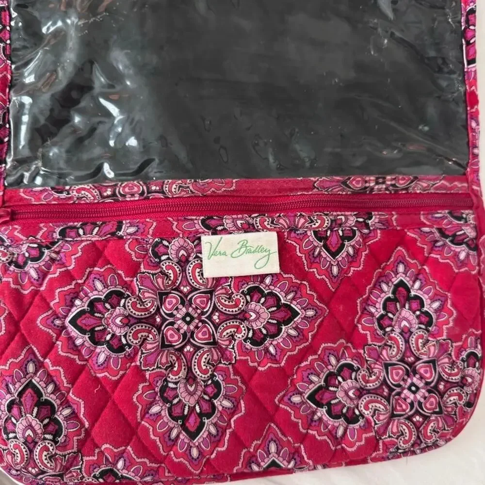 Vera Bradley Frankly Scarlet Travel Organizer Make-up Jewelry Toiletries Bag